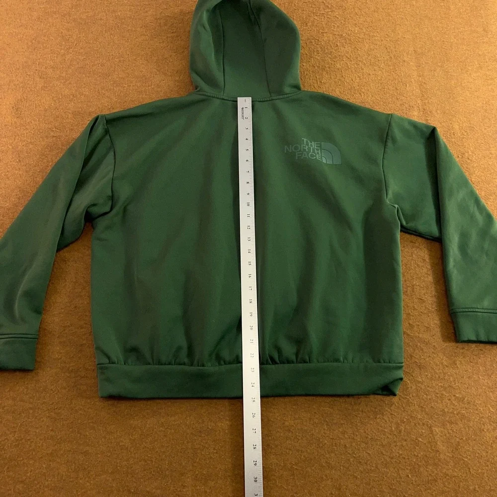 The North Face Mens Large Green Tonal Logo Pullover Hoodie Sweatshirt